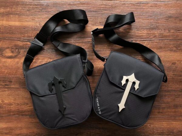 Trapstar Cross Body Bag Black and Silver