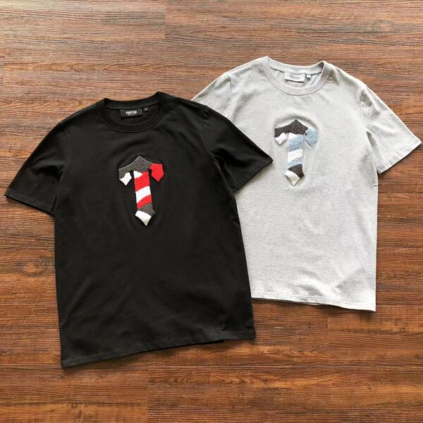 Trapstar Big Letter T Tee Black and Grey
