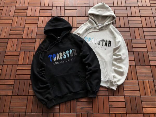 Trapstar Hoodie Black and Grey