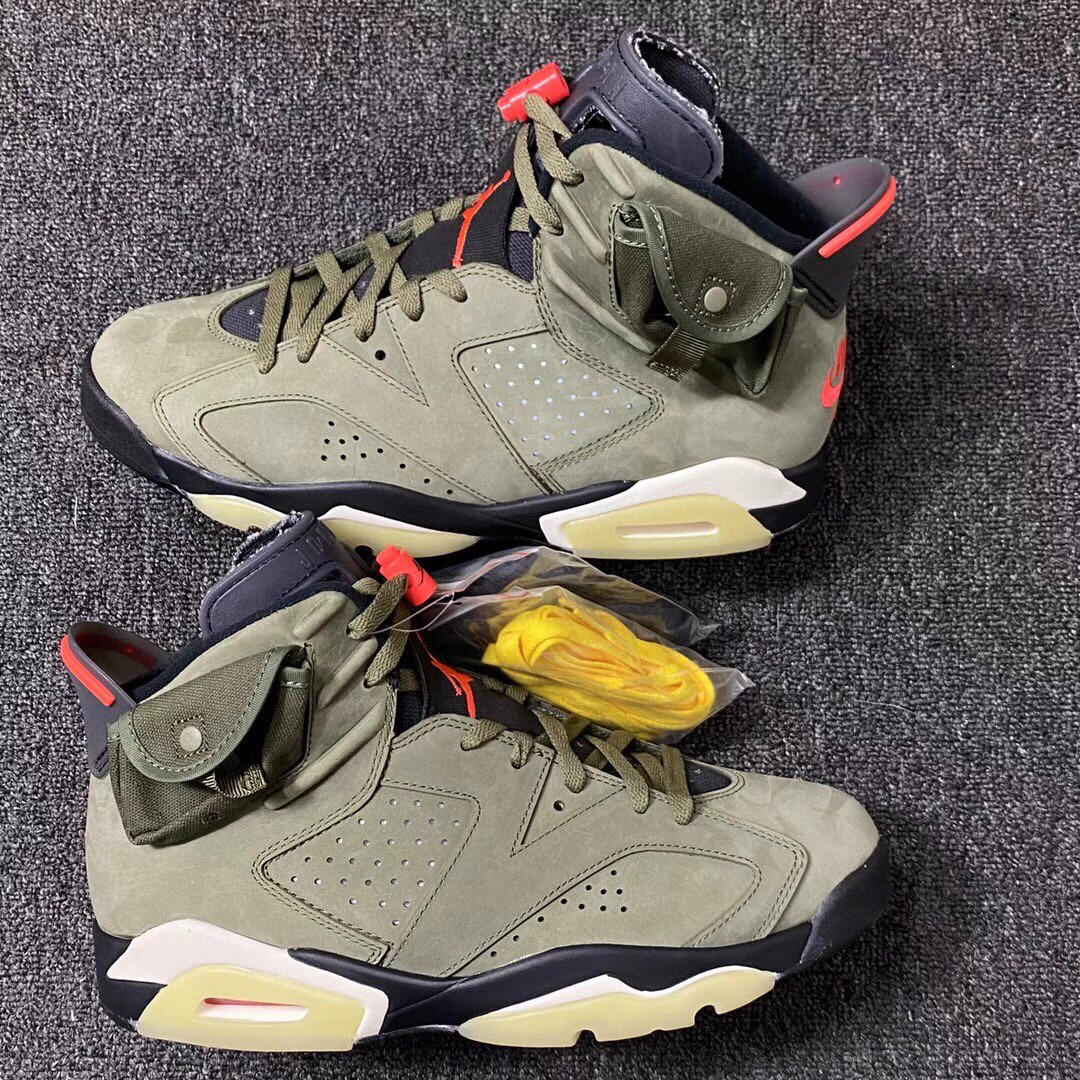 Air Jordan 6 Retro Travis Scott Olive - Kicksoi